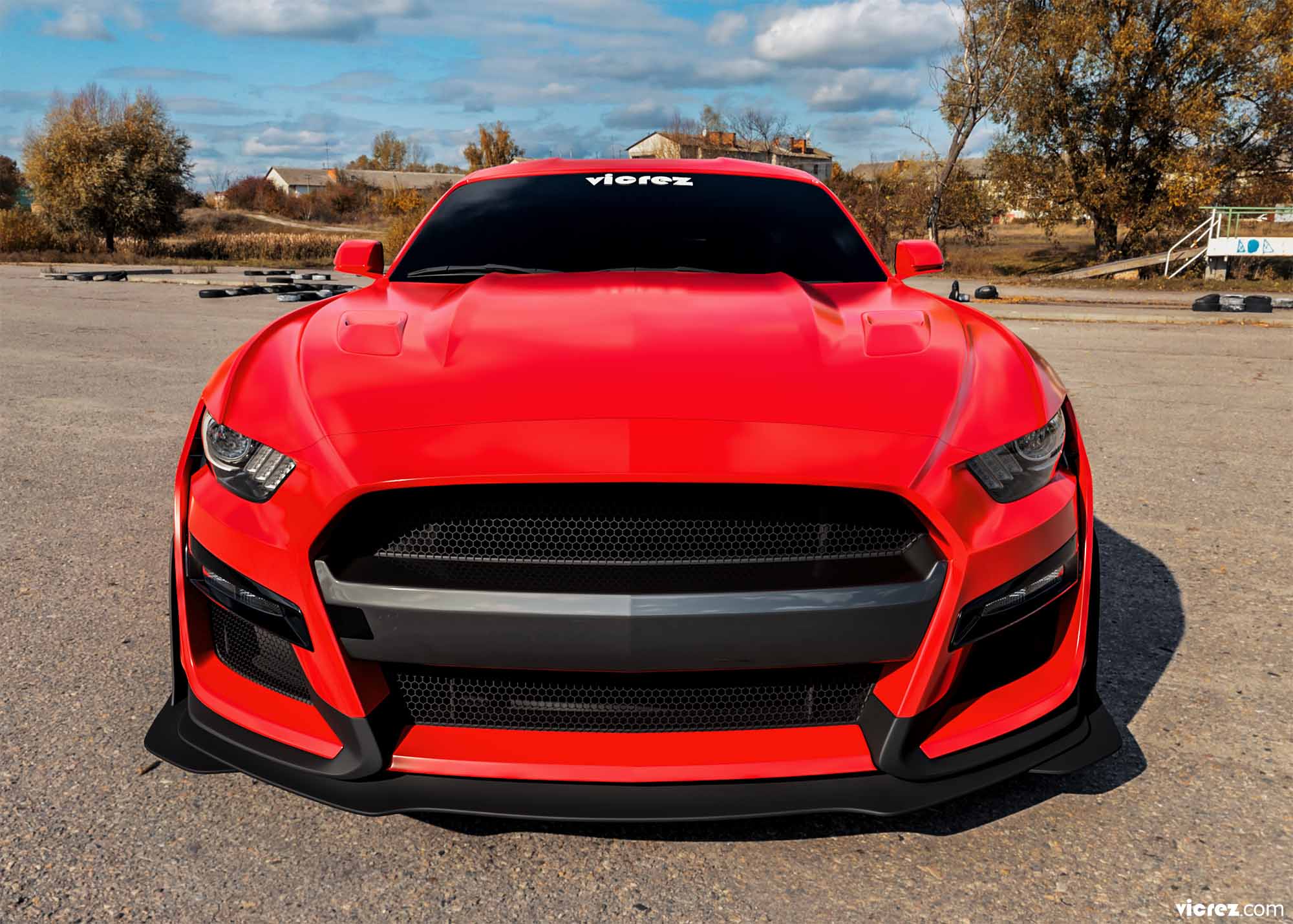 Vicrez Gt Style Front Bumper Cover Vz Ford Mustang