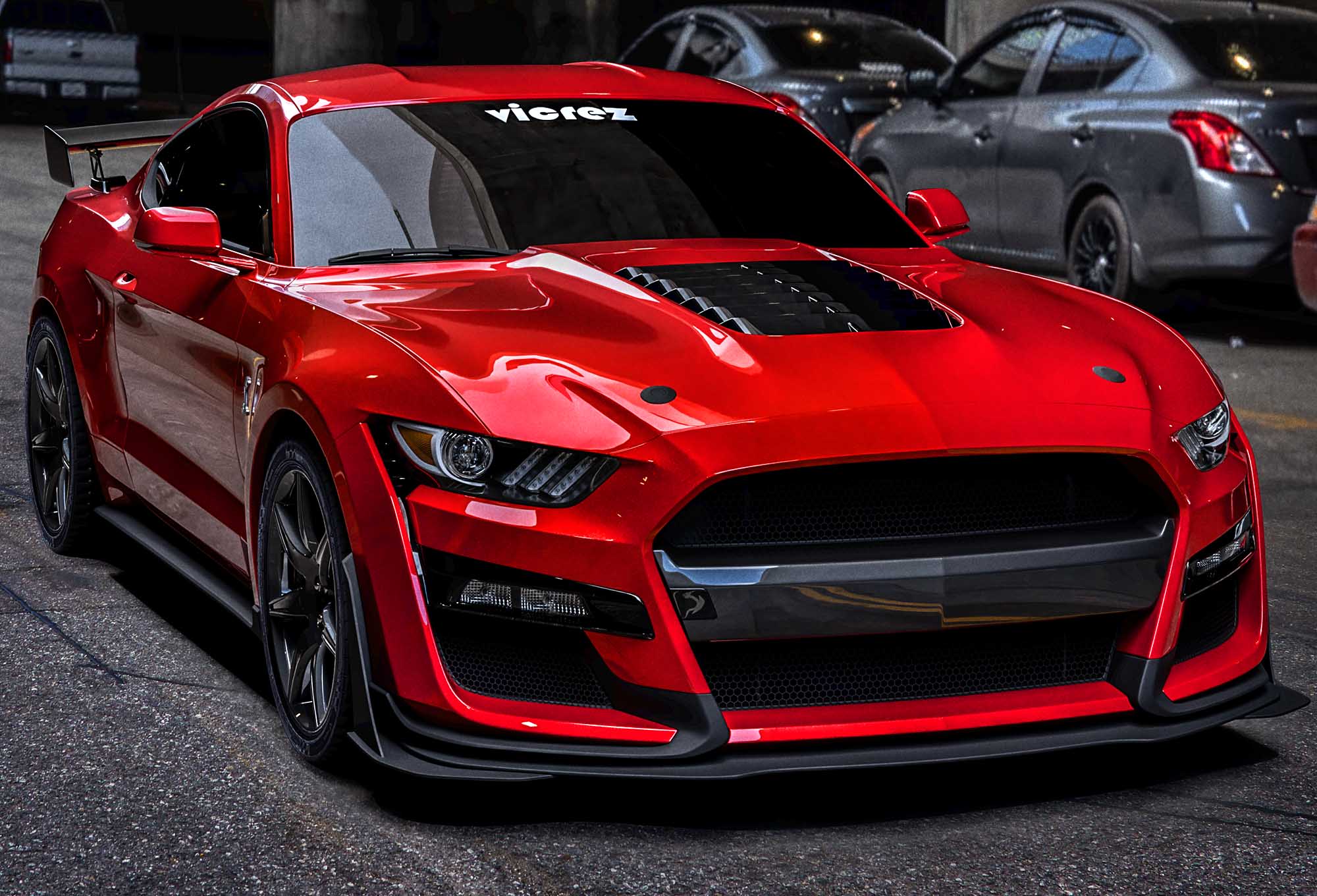 Vicrez GT500 Style Front Bumper Cover vz101815 | Ford