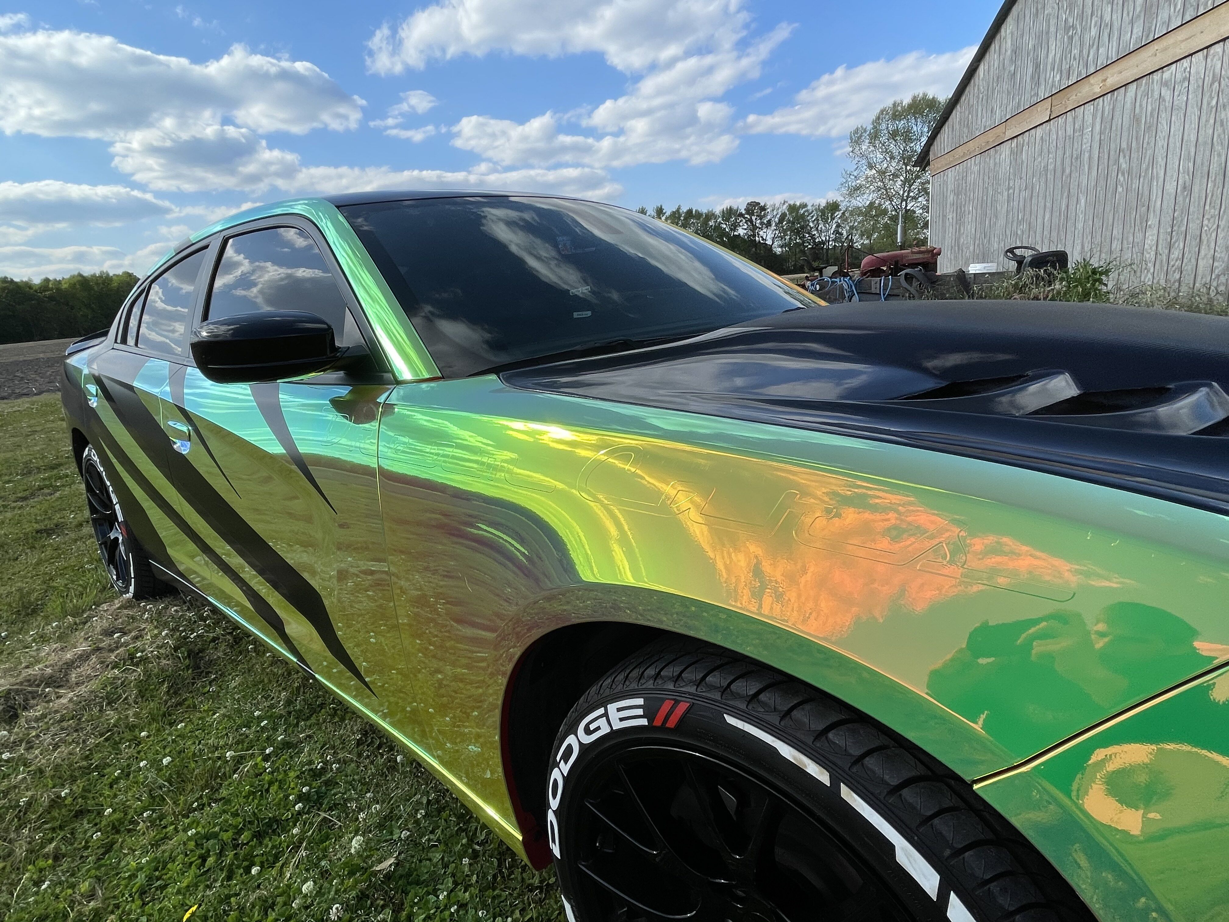 Vicrez Vinyl Car Wrap Film vzv10102 Chrome Green Chameleon