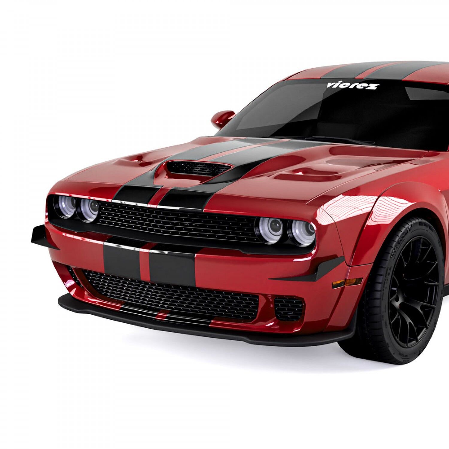Vicrez 2LV Front Bumper Canards vz102232 | Dodge Challenger 2015-2023