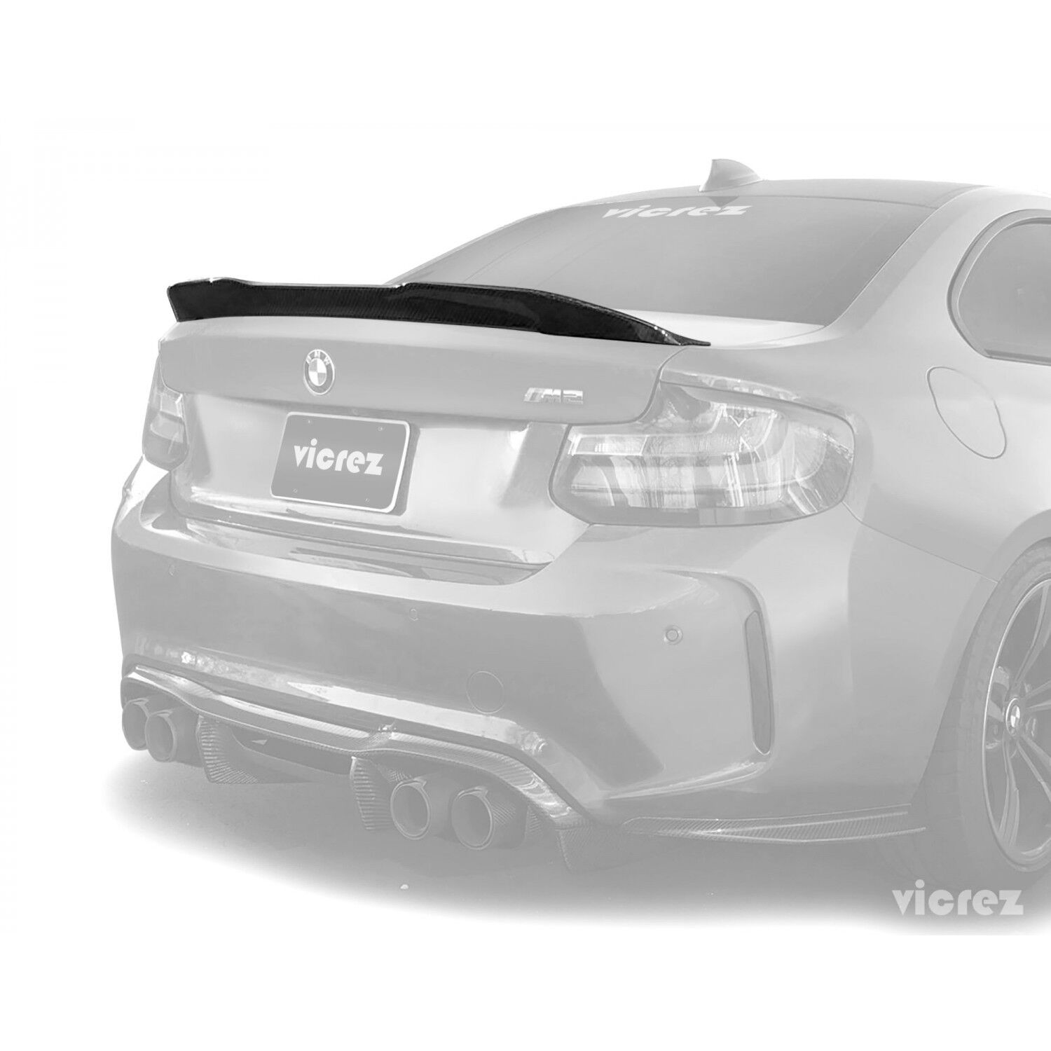 Vicrez V3R Carbon Fiber Rear Wing Spoiler vz101026 | BMW M2 F87