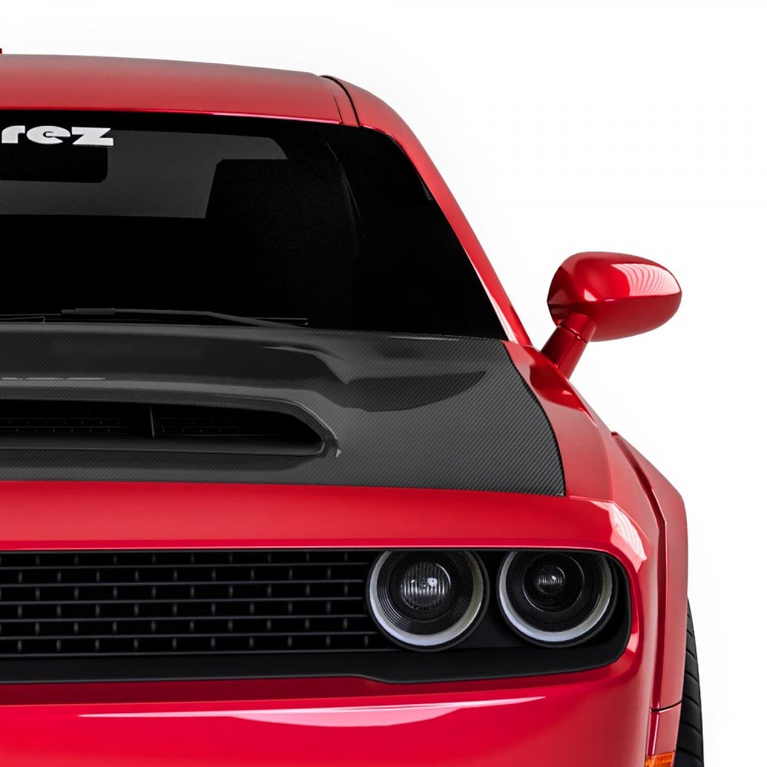 Vicrez Carbon Fiber Demon Hood w/ Vent Scoop vz102502