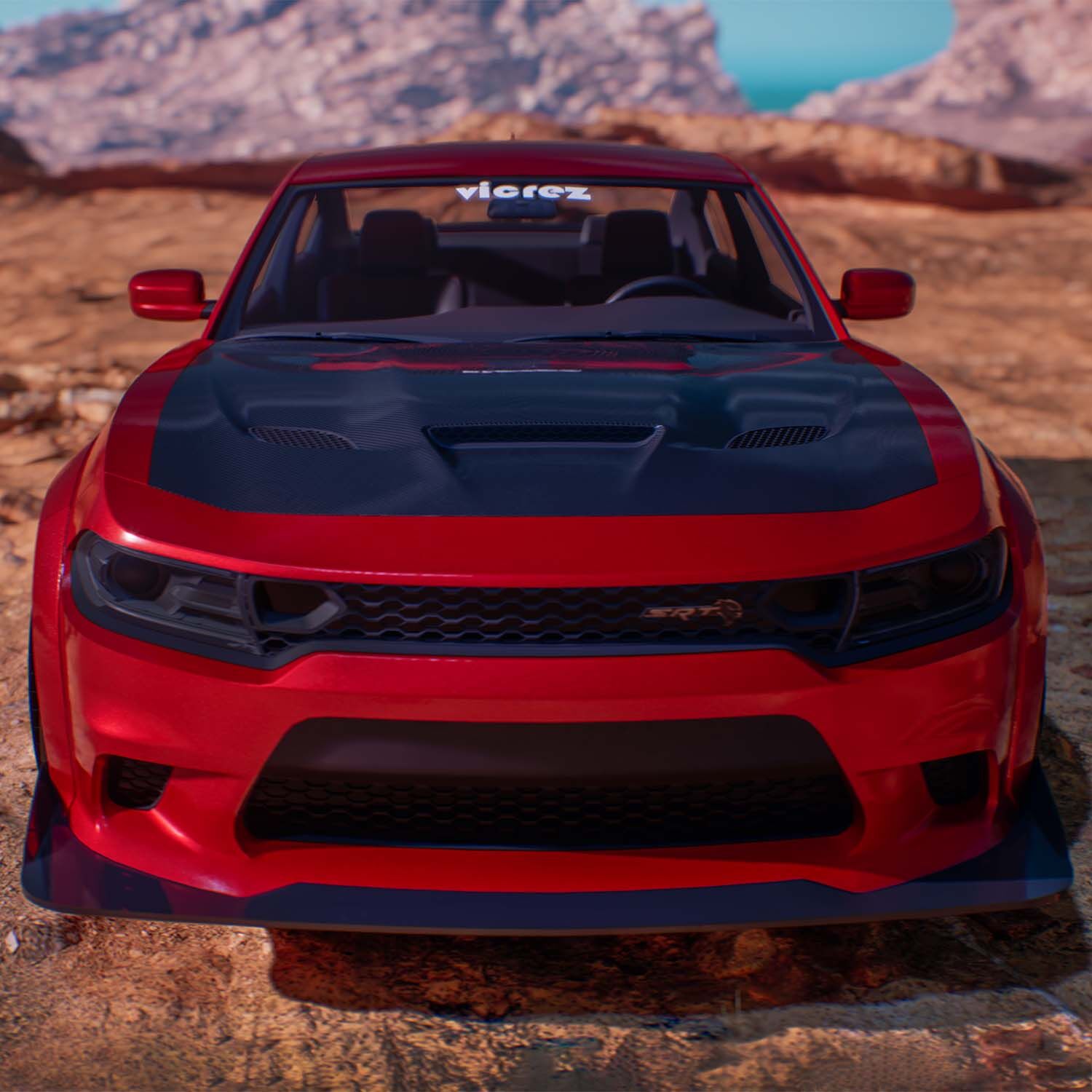 Vicrez Carbon Fiber Hellcat SRT Hood w/ Vent Scoop vz102503 Dodge