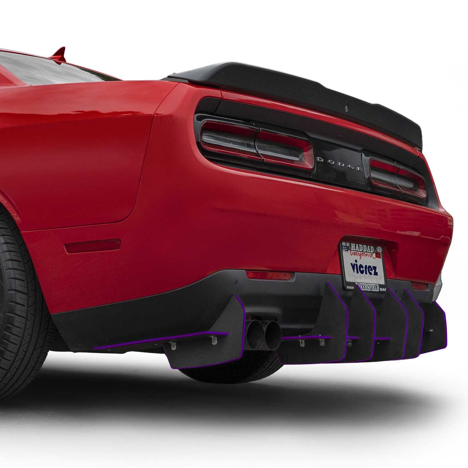 space carbon 1000 vpower02 rb-vp02 2本セット Vicrez Centa VR2 Rear Diffuser vz102171| Dodge Challenger 2008-2023