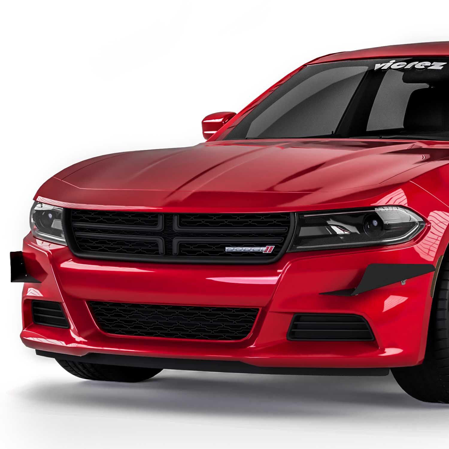 Vicrez CR3 Front Bumper Canards vz102224 | Dodge Charger SXT 2015-2023