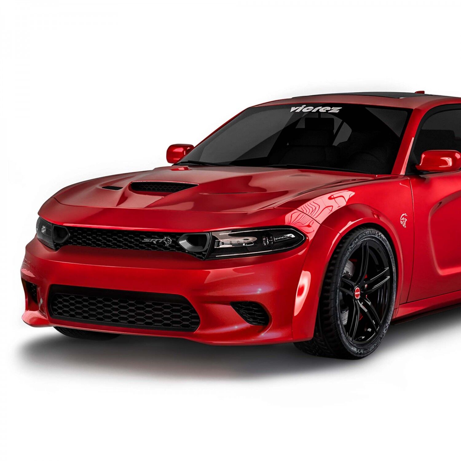 Vicrez vz102127 Demon Widebody Front Bumper Lip Chin Dodge Charger 2015 2020