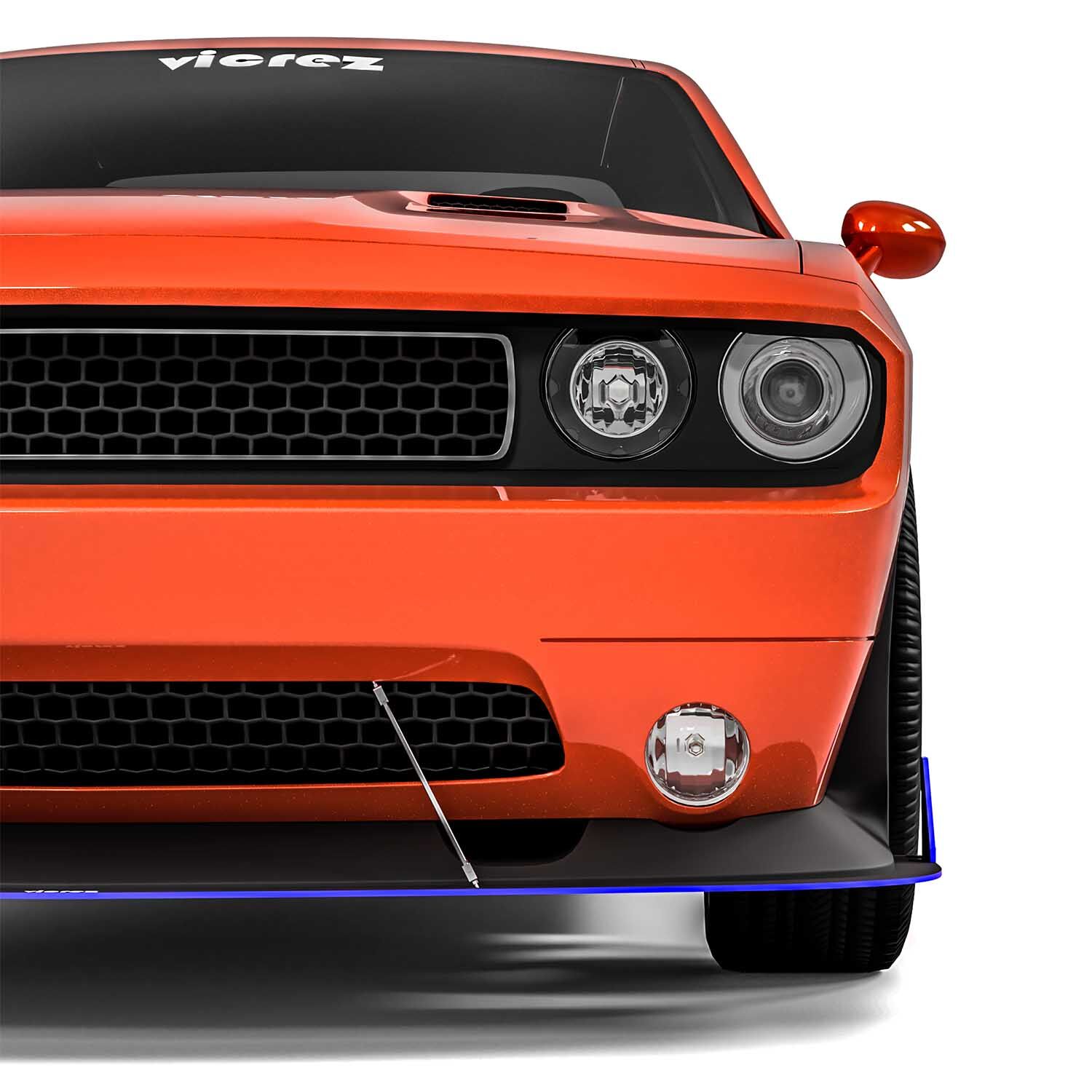 トップス challenger Vicrez VZ Style Front Bumper Splitter vz100659 | Dodge