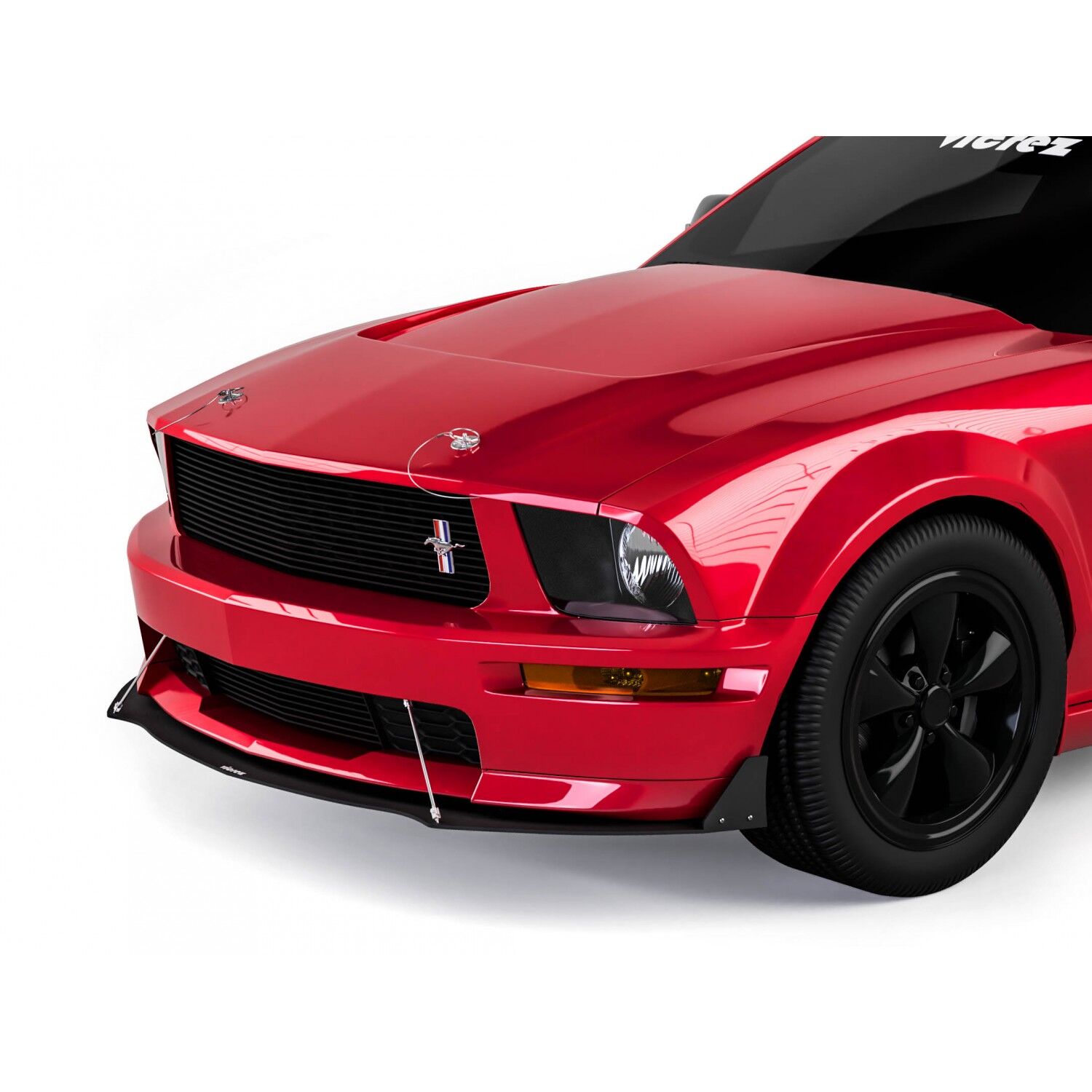 Vicrez DR Front Bumper Lip Splitter vz101600 | Ford Mustang 2005-2009
