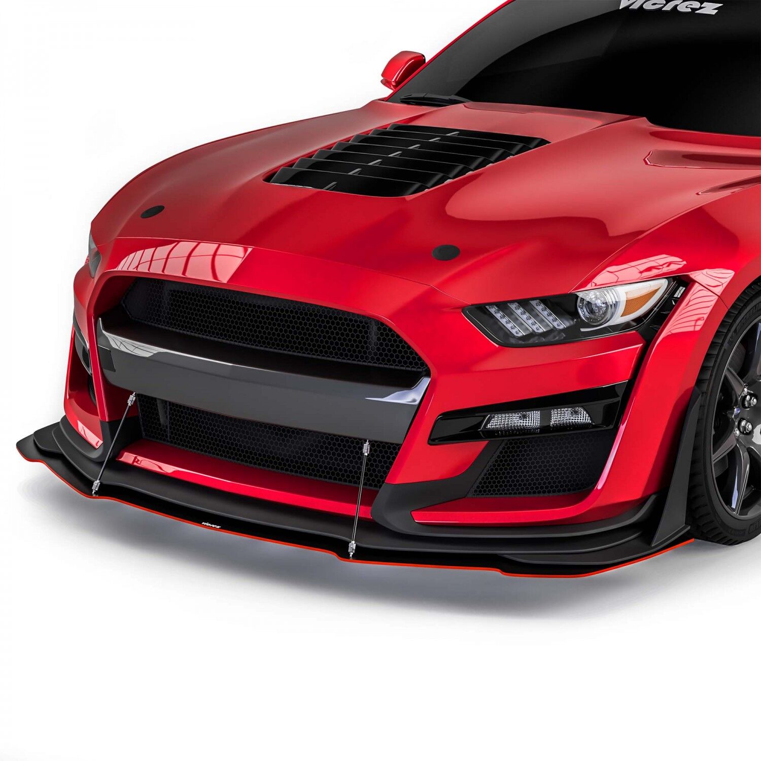 DOPPELGANGER　BELLAIR Vicrez Front Bumper Splitter GT500 Style vz102163 | Ford
