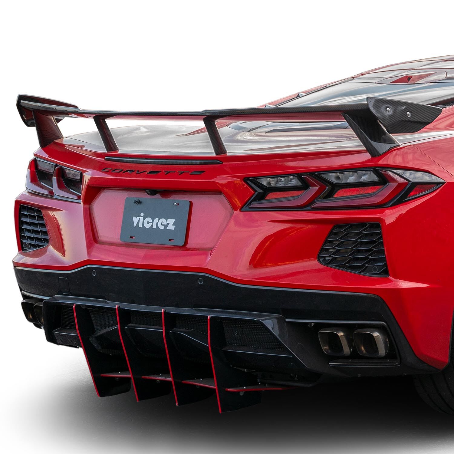 堅実な究極の Vicrez High Wing Carbon Fiber Rear Spoiler vz102208 自動車