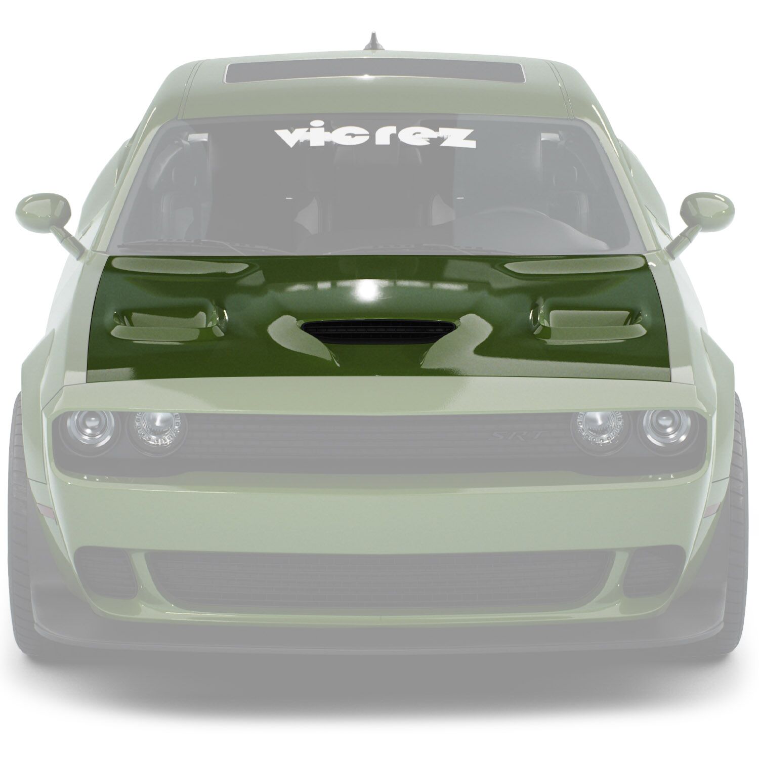 Vicrez Hood W/ Air Vent Scoop Hellcat Style vz102128 | Dodge