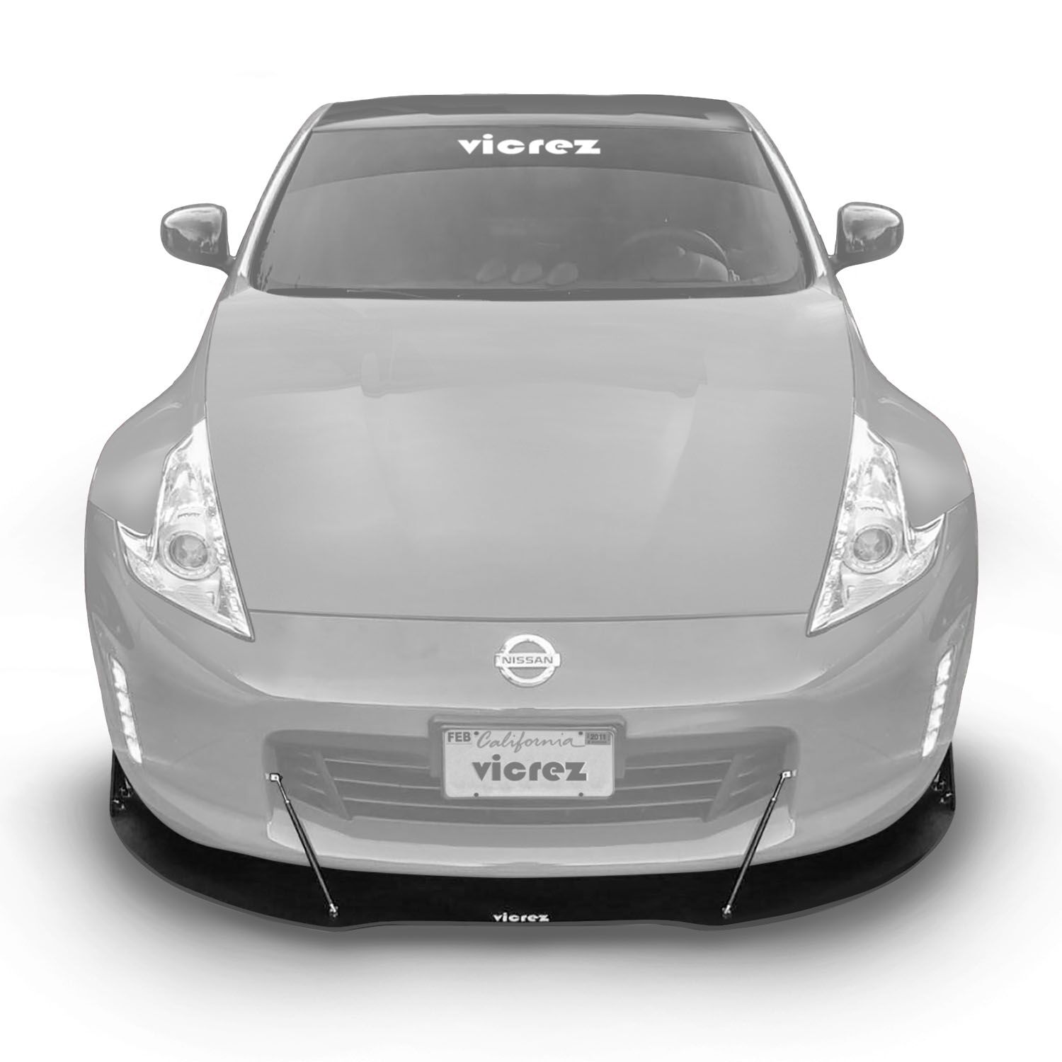 Vicrez VZ3 Style Front Bumper Splitter vz100658 | Nissan 370z 2009-2020