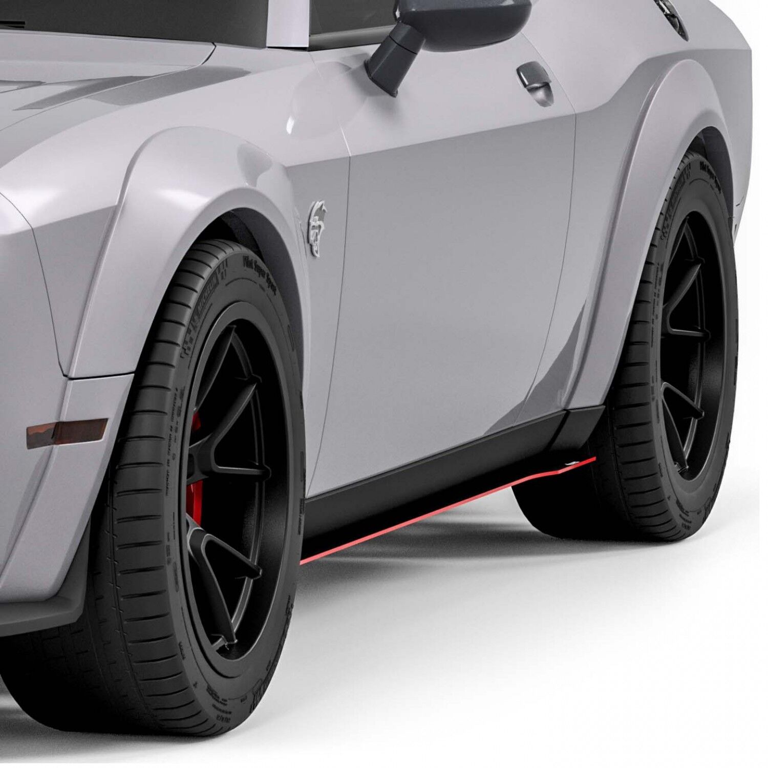 Vicrez V2R Side Skirt Splitters vz102631 | Dodge Challenger Widebody  2008-2023
