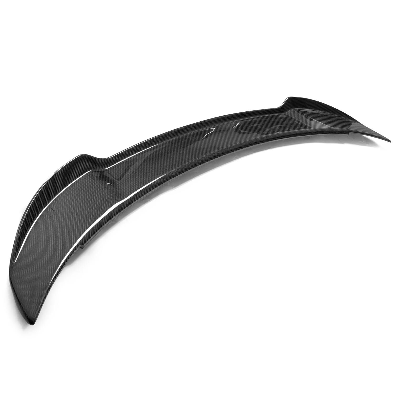 Vicrez V5R Gloss 2x2 Twill Weave Carbon Fiber Rear Wing Spoiler