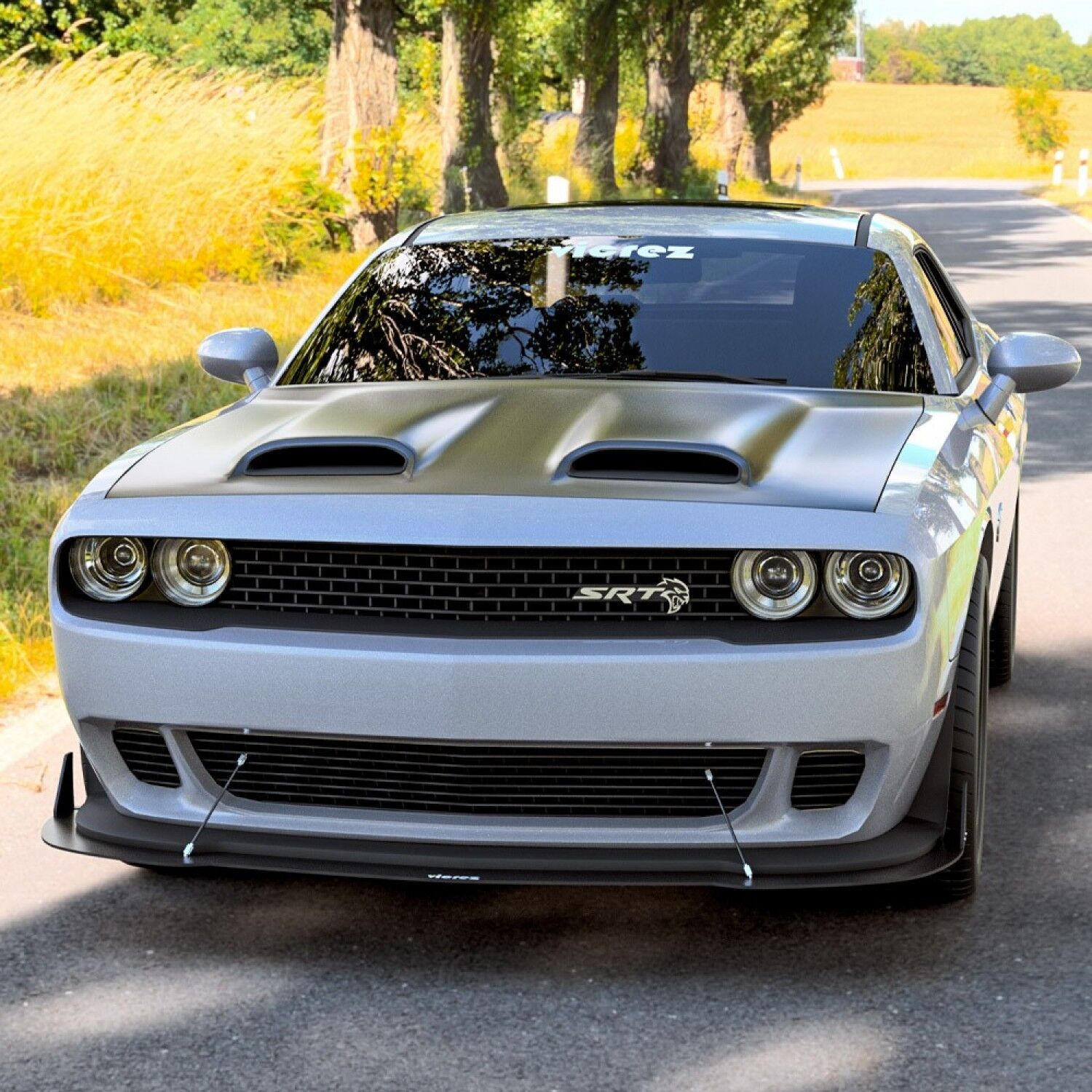 Vicrez VZ Style Front Bumper Splitter vz100661 | Dodge Challenger