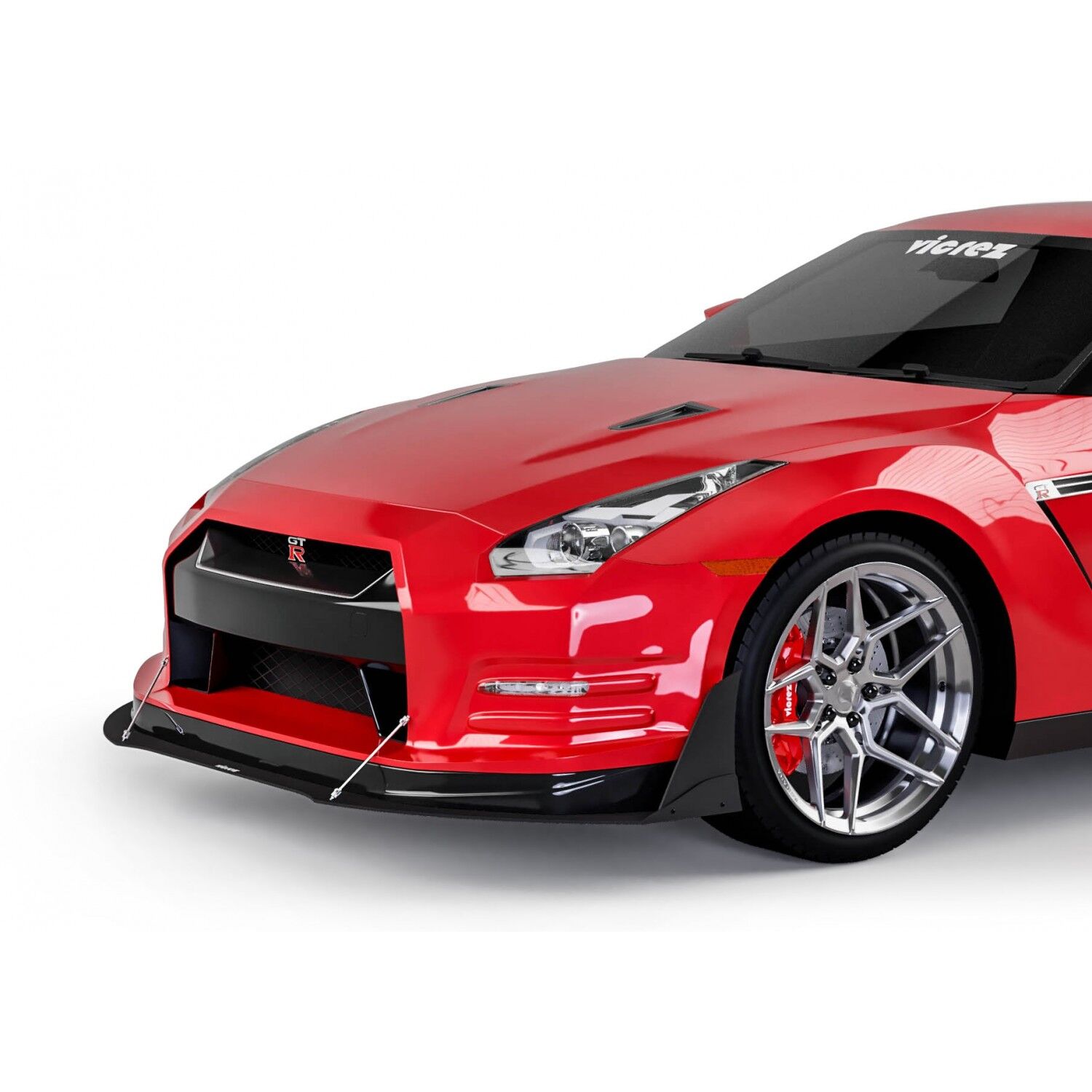 Vicrez VZ3 Front Bumper Lip Splitter vz101494 | Nissan GTR