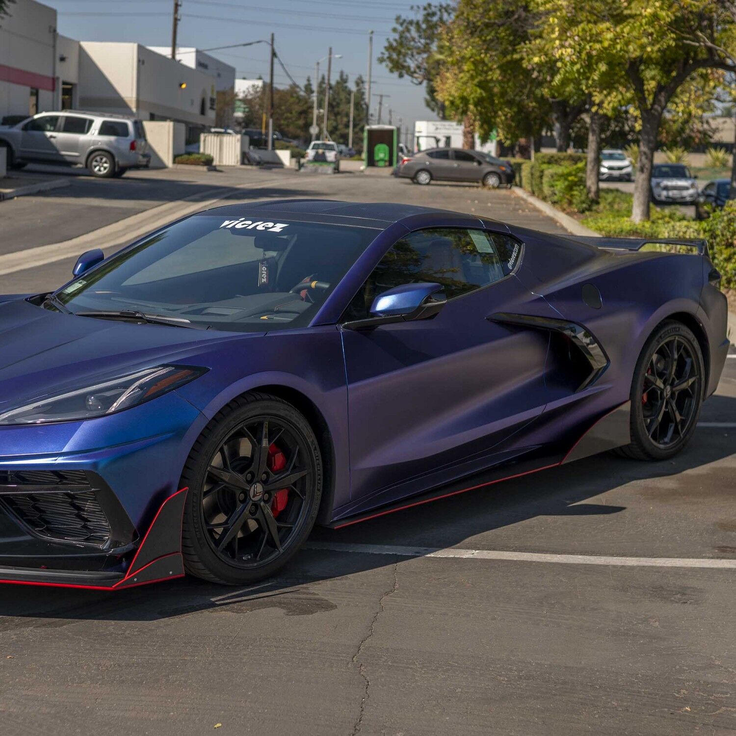Vicrez VZR1 Side Skirt Splitters vz101672 | Chevrolet Corvette C8 2020-2025