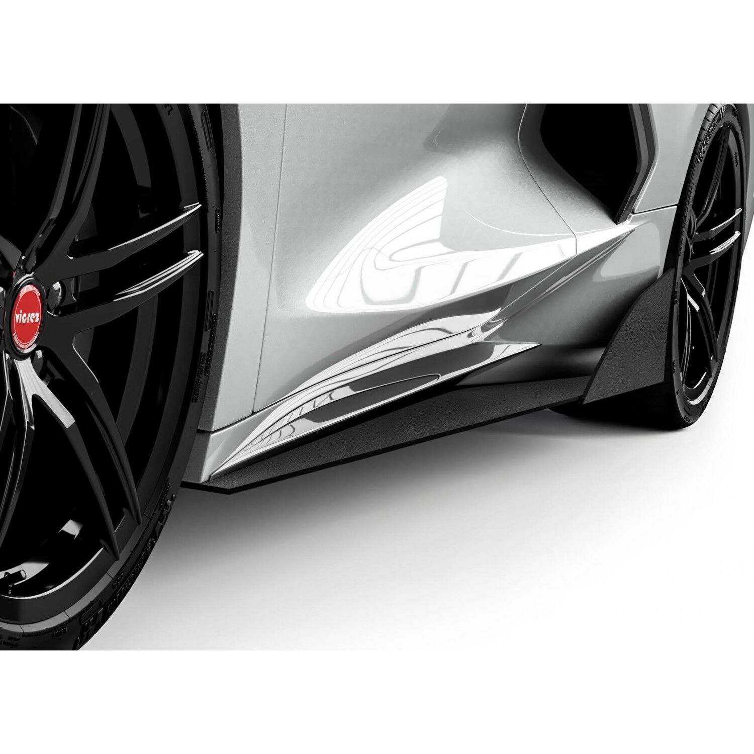 Vicrez VZR1 Side Skirt Splitters vz101672 | Chevrolet Corvette C8 2020-2025