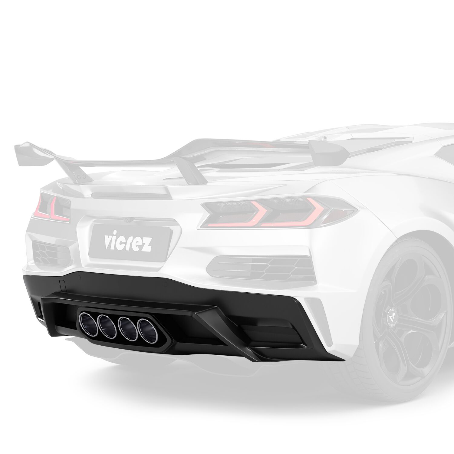 アクセサリー PT2 Vicrez Z06 Rear Diffuser with Pipe vz101952 | Chevrolet C8