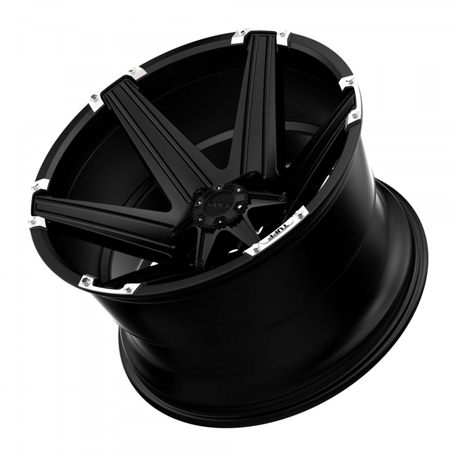Tuff T12 SATIN BLACK W/ BRUSHED INSERTS Wheel (20