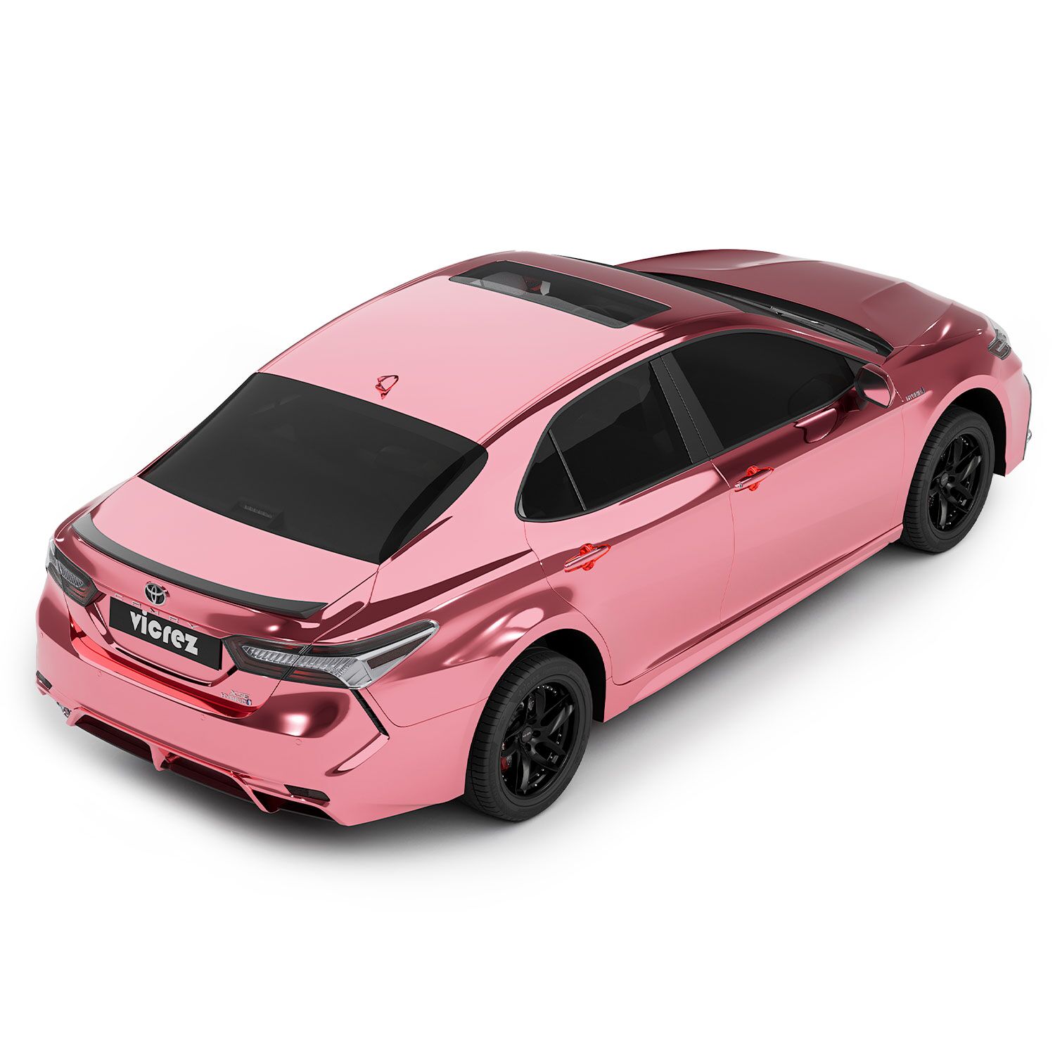 クリアランスセール【極レア/終売】VARTIX #LUV 5mm幅ピンクシルク Vicrez Vinyl Car Wrap Film vzv10164 Chrome Pink Specular 5ft x