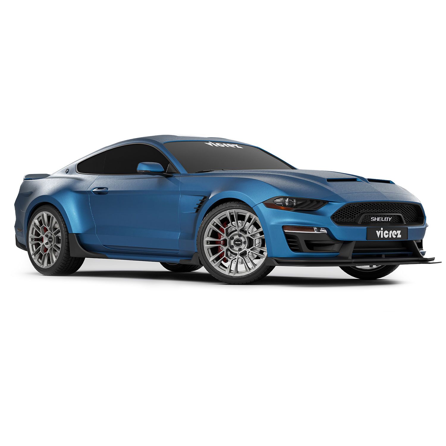 Vicrez Vinyl Car Wrap Film vzv10173 Brushed Blue Sea Aluminum