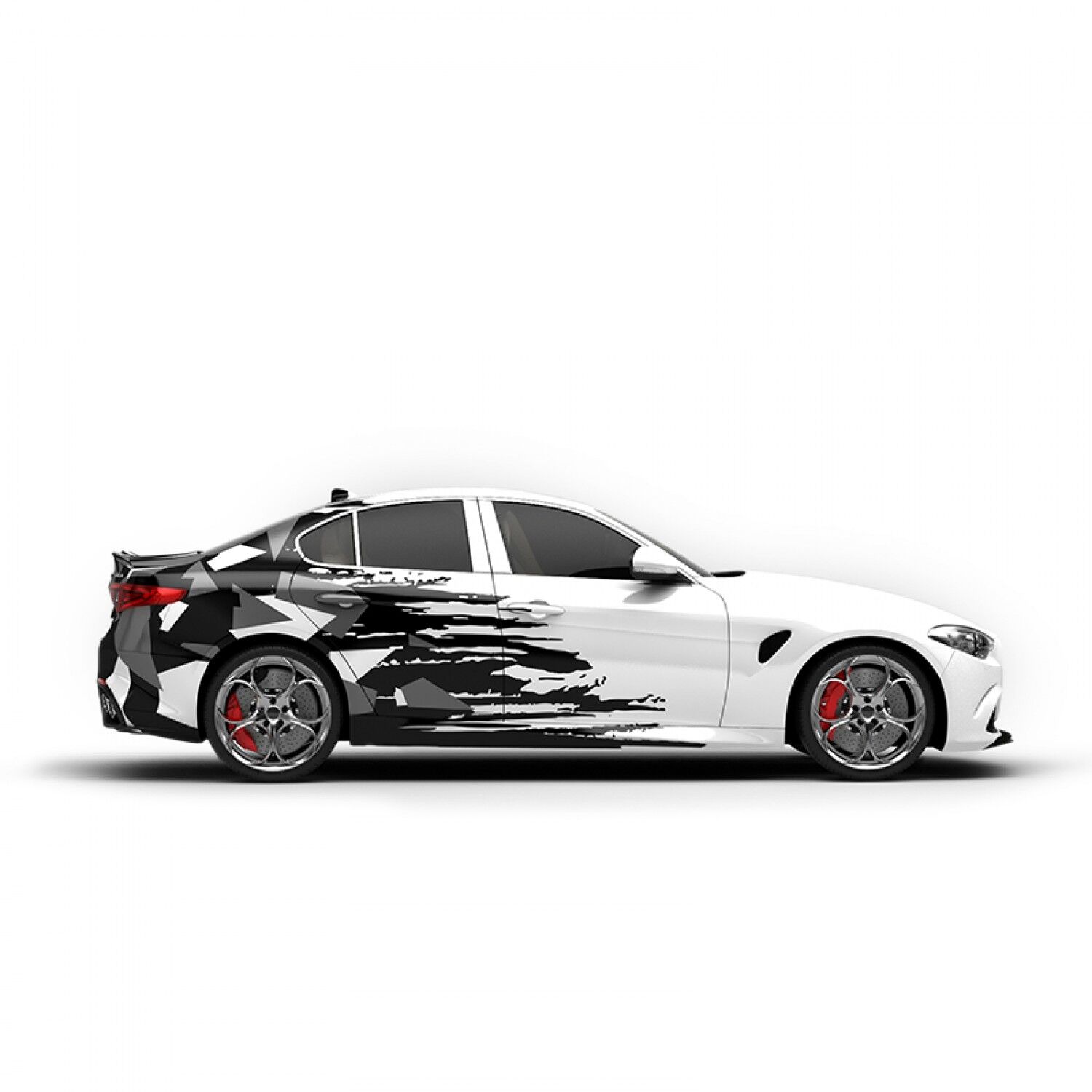 Vicrez Vinyl Car Wrap Film vzv10790 White To Grey Camo