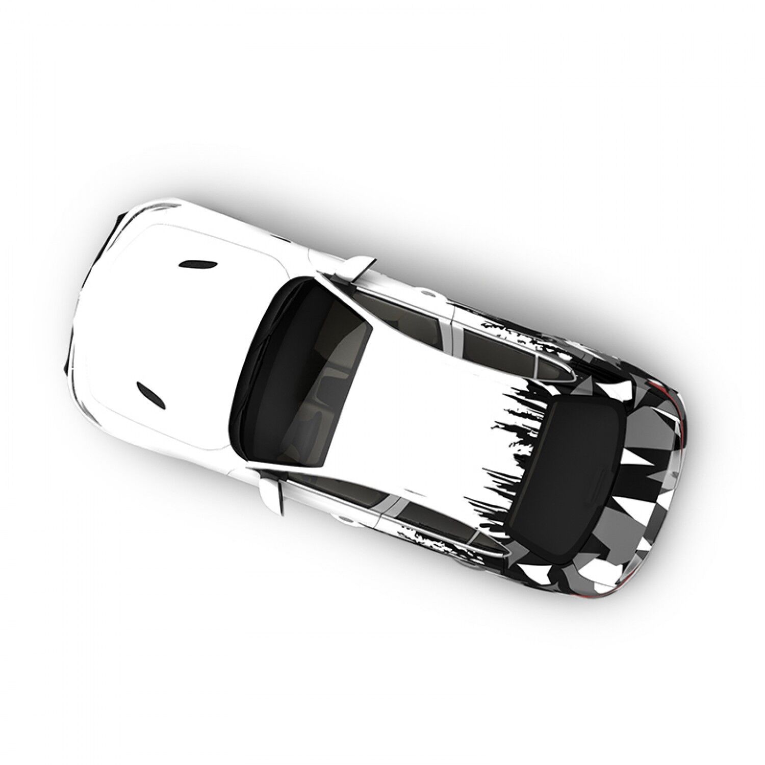 Vicrez Vinyl Car Wrap Film vzv10790 White To Grey Camo
