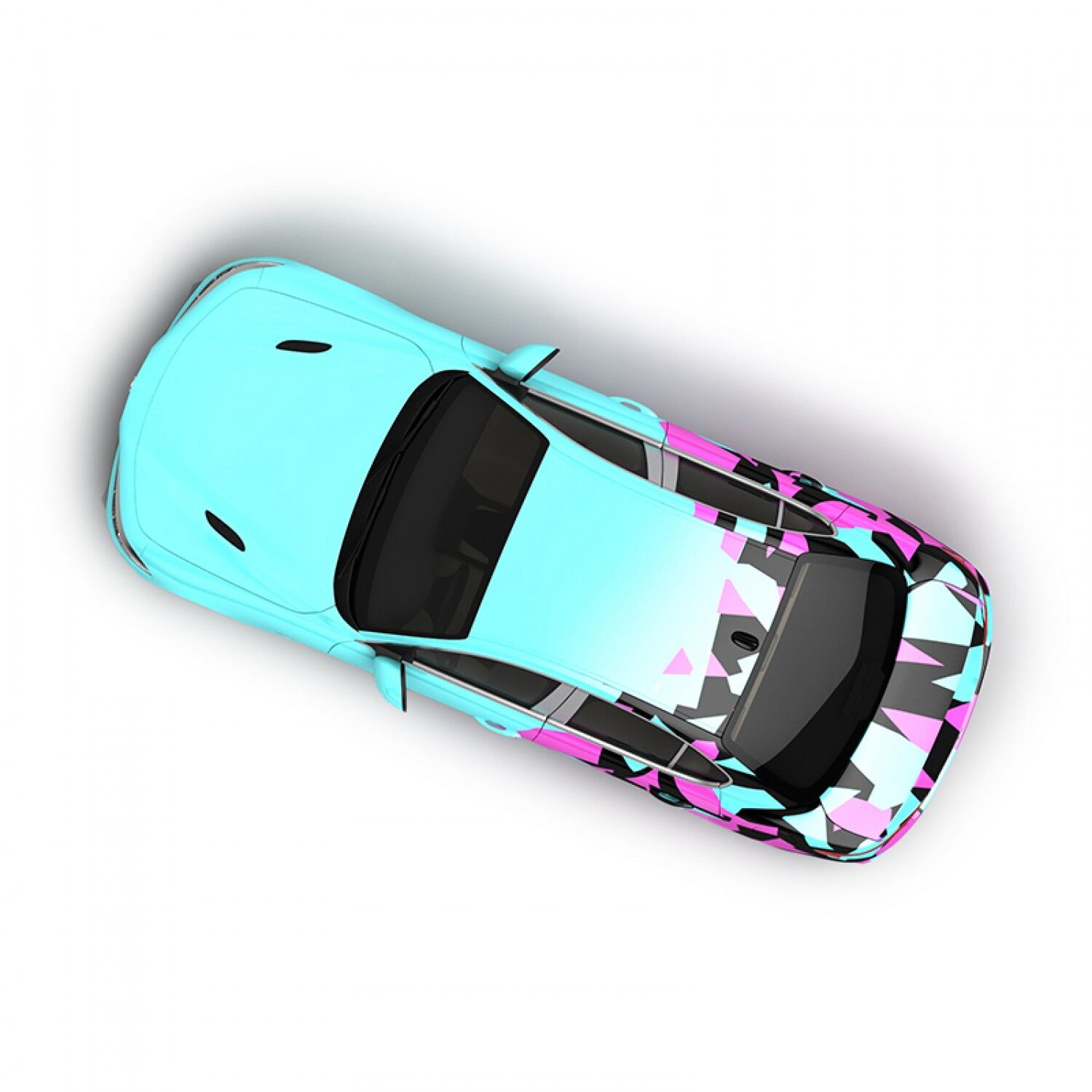 Vicrez Vinyl Car Wrap Film vzv10799 Cyan To Purple Black