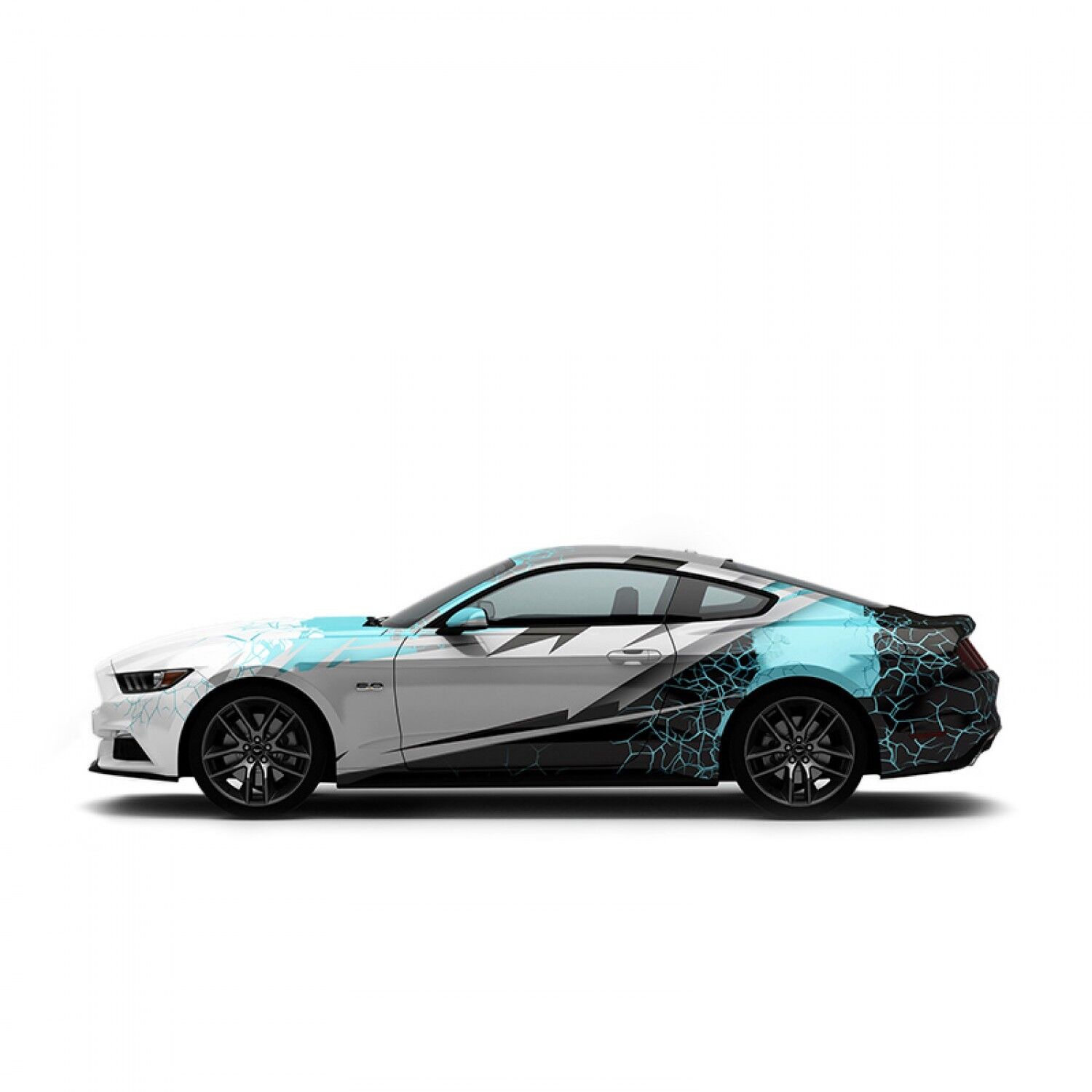 Vicrez Vinyl Car Wrap Film vzv10819 Geometric Greyscale Blue