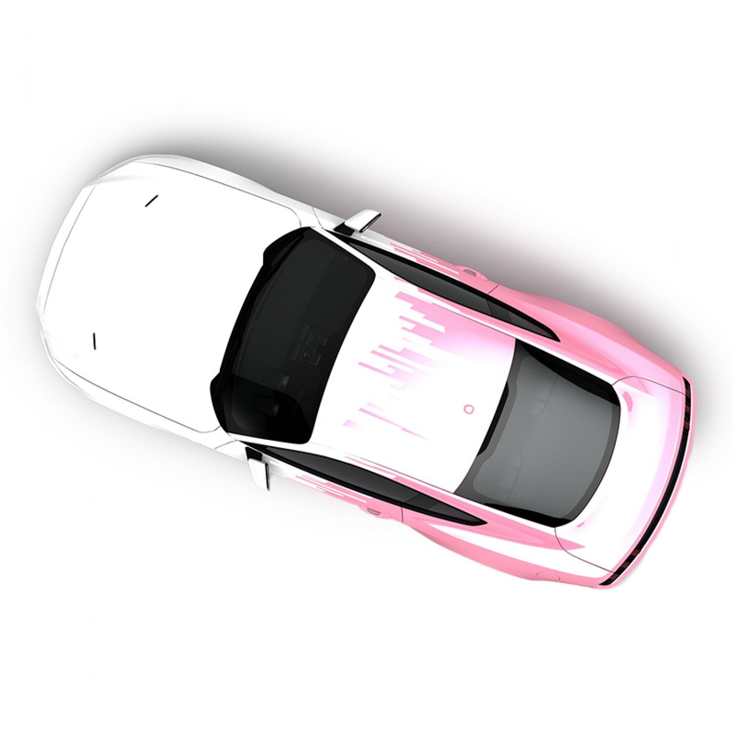 SQUARELINE☆Beemer Vicrez Vinyl Car Wrap Film vzv10828 White To Pink Skyline