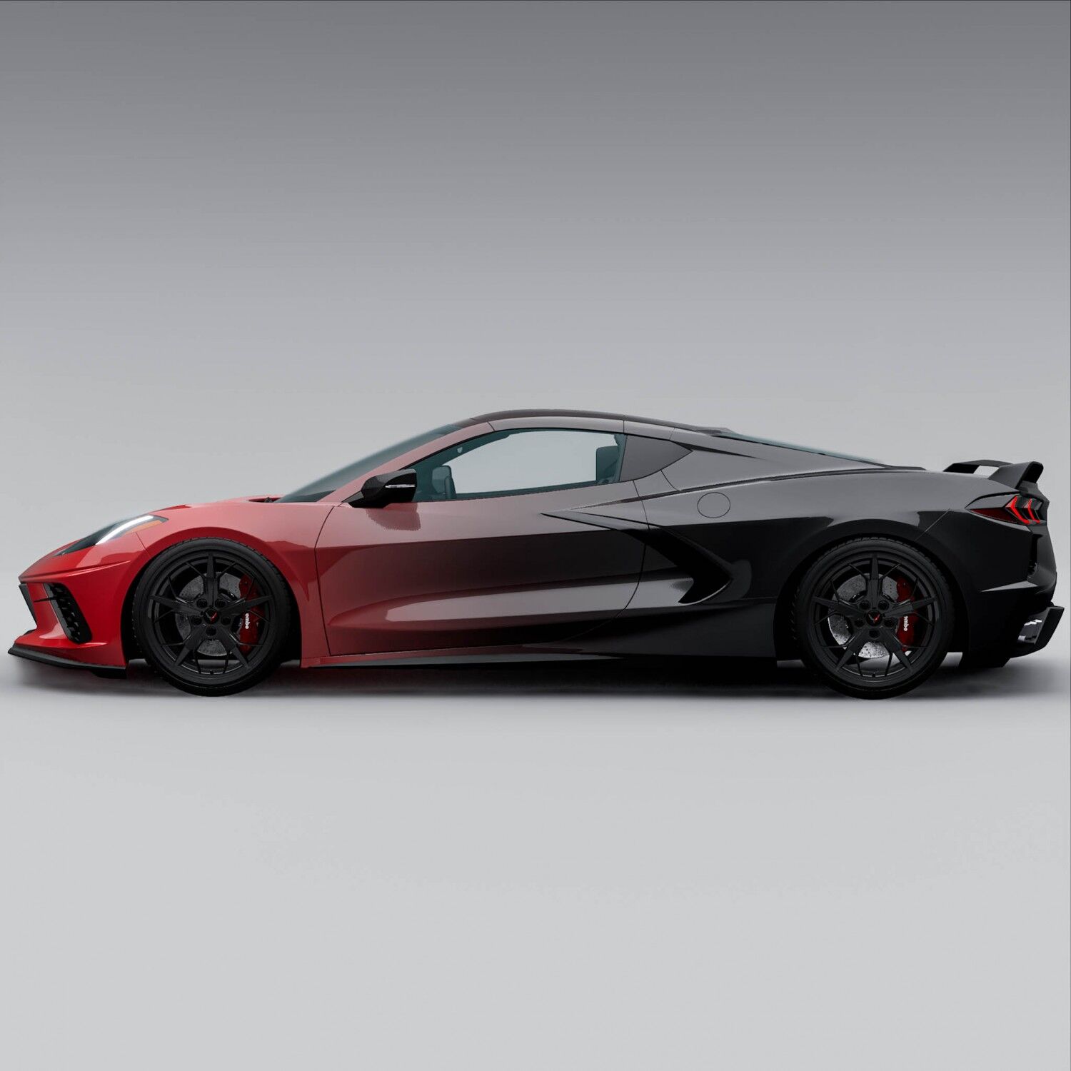 Vicrez Vinyl Car Wrap Film vzv10864 Red To Black Horizontal Gradient ...