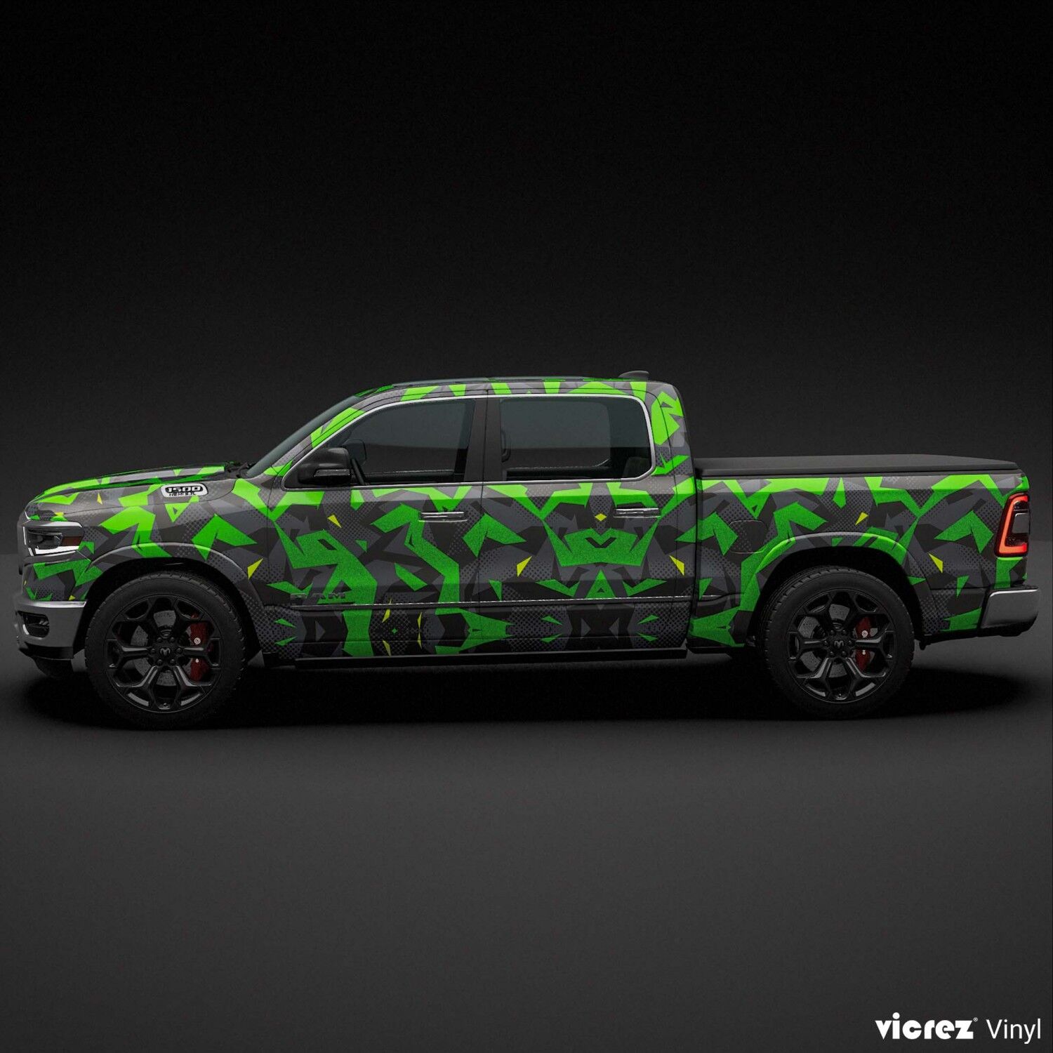 Vicrez Vinyl Car Wrap Film vzv10870 Green Black Abstract Urban