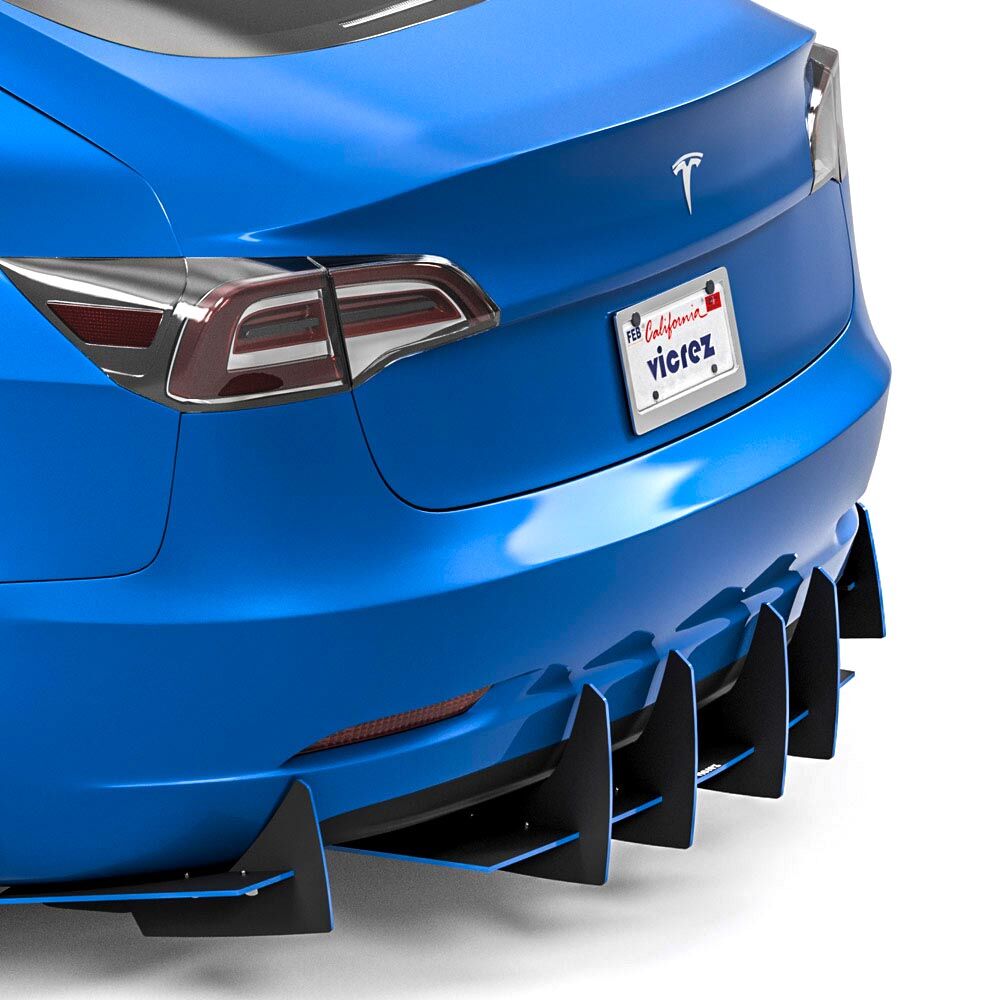 Vicrez Genali VR2 Rear Diffuser vz102644 | Tesla Model 3 2017-2025