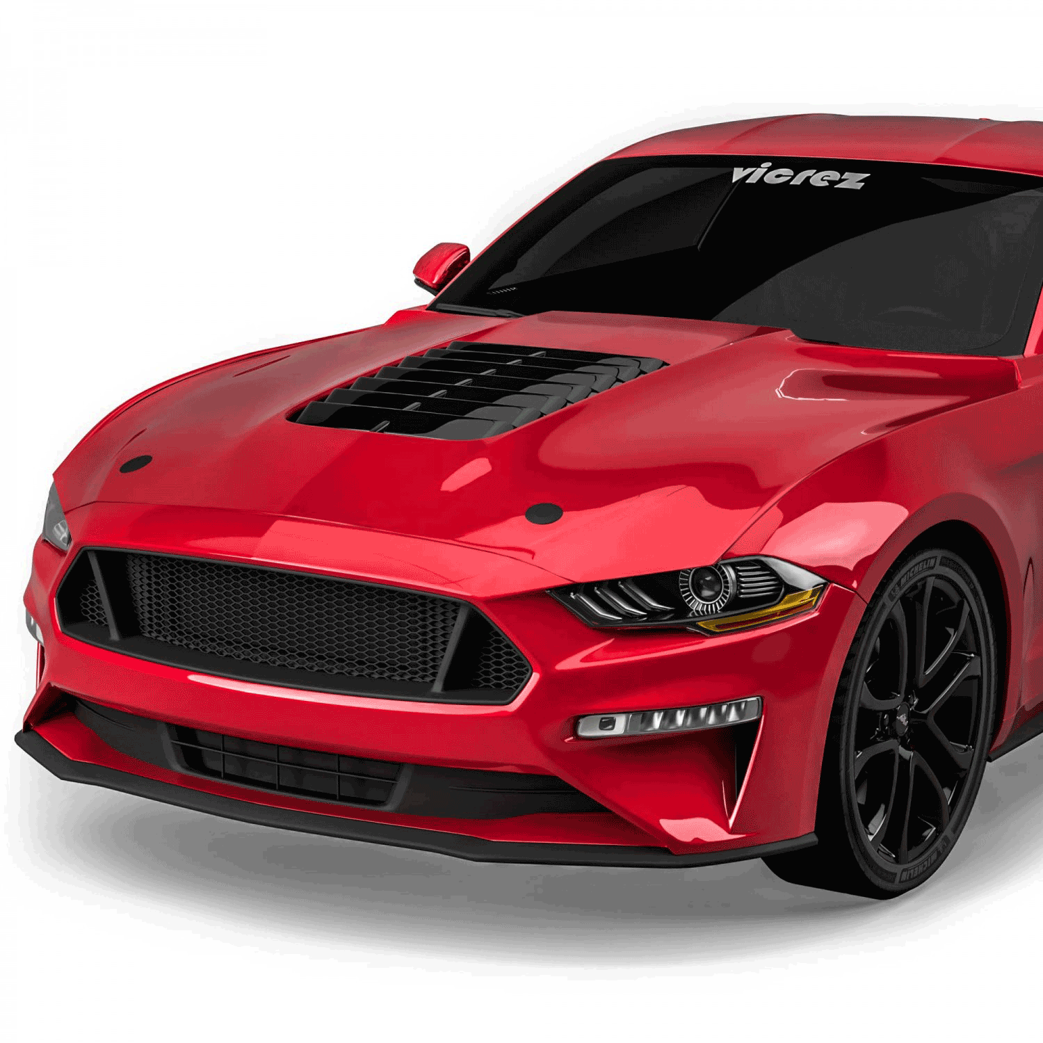 Vicrez Hood W/ Air Vent Scoop GT500HK Style vz102674 | Ford